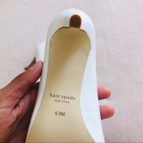 New Kate Spade New York Vida White Pumps Heels 6.5 - Picture 6 of 9